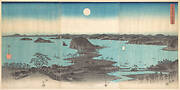 雪月花　武陽金沢八勝夜景|Panorama of the Eight Views of Kanasawa under a Full Moon