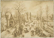 Winter Landscape with Skaters