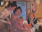 Mother and Child at Le Pouldu, Evening Light