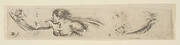 Plate 19: Torso of a Man with a Shield and Eye Study, from 'Collection of various doodles and etching proofs' (Recueil de divers griffonnements et preuves d'eauforte)