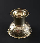 Silver salt cellar, gilded, bell-shaped