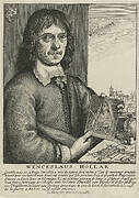 Zelfportret van Wenzel Hollar