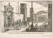 Plate 63: View of the gate of the shipyard and armory complex (Arsenale), Venice, 1703, from "The buildings and views of Venice" (Le fabriche e vedute di Venezia)