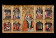 San Gimignano enthroned with eight stories of his life