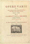 Frontispiece to Opere varie di architettura, prospettive grotesshi antichità