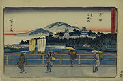 Toyokawa Yoshida Bridge, Yoshida, from the series The Fifty-three Stations of the Tokaido (Gyosho edition)