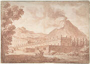 The Palazzo Reale at Pórtici with Vesuvius in the Background